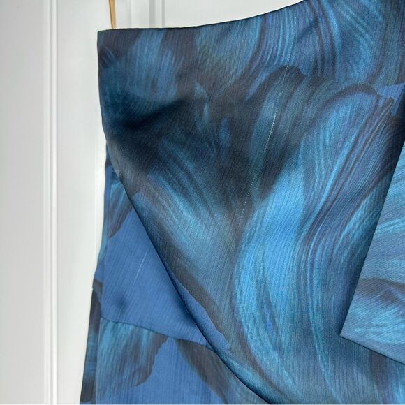 Sachin & Babi Chelsea Gown in Blue Tonal Petal One Shoulder Bow 2 Bridesmaid - Picture 5 of 8